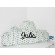 Coussin en forme de nuage " Gouttes de pluie" - coussin personnalisé