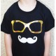 Tee-shirt personnalisé " Mister Moustache à mis ses lunettes" pour enfant