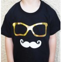 Tee-shirt personnalisé " Mister Moustache à mis ses lunettes" pour enfant