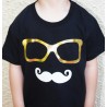 Tee-shirt personnalisé " Mister Moustache à mis ses lunettes" pour enfant