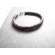 Bracelet en cuir tressé pour homme