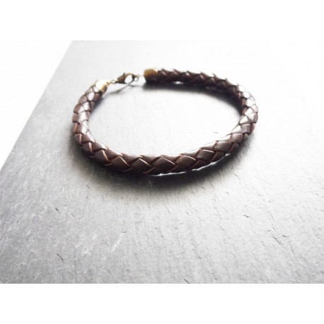 Bracelet en cuir tressé pour homme