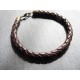 Bracelet en cuir tressé pour homme