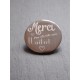 Badge personnalisé pour maître d'école " Merci maître" 