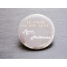 Badge cadeau fin d'année "Le savoir est une arme " merci maîtresse