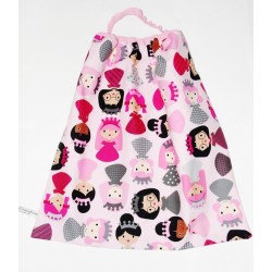 Serviette de table élastiquée " Jolies princesses" pour enfant