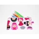 Trousse rose " Princesses "pour crayons , feutres 