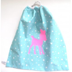 Serviette de table élastiquée " Little fawn & poussière d'étoiles "
