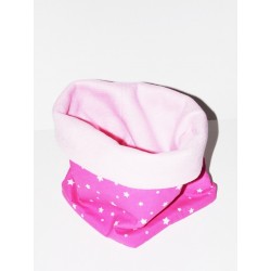 Snood enfant polaire rose " Poussière d'étoiles "