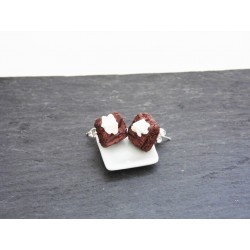 boucles d'oreille brownie & chantilly - Bijou gourmand