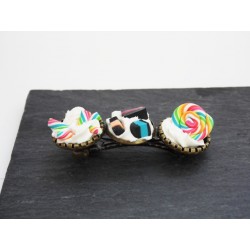 Barrette bonbon Rainbow gourmande 