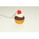 Sautoir cupcake chantilly & framboise