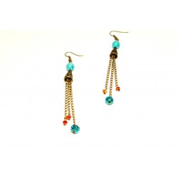 Boucles d'oreilles couleurs ethnique cristal Swarovski