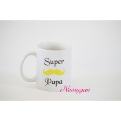 Mug moustache "Super Papa "