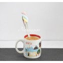 Petite cuillère personnalisée avec une guimauve - cuillère à thé, café , dessert