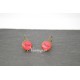 boucles d'oreilles dormeuses cabochons " Love ..Hate "