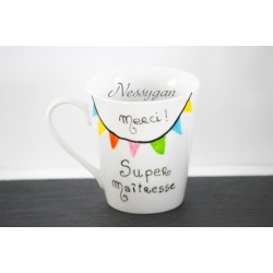 Mug tête de mort personnalisé avec prénom - Nessygan