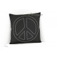 Coussin noir Peace and Love
