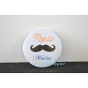 Magnet moustache "Merci maître ! "