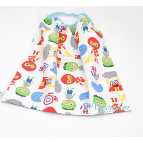 Serviette de table élastiquée maternelle " Super kids"