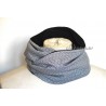 Snood pour femme tissu japonnais gris double tour