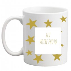 Mug avec étoiles personnalisé avec une photo