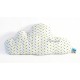 Coussin en forme de nuage " Gouttes de pluie" - coussin personnalisé