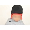 Bonnet chapka rouge et noir pour enfant