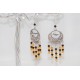 Boucles d'oreille "Gold and Black "perles de cristal Swarovki & de verre