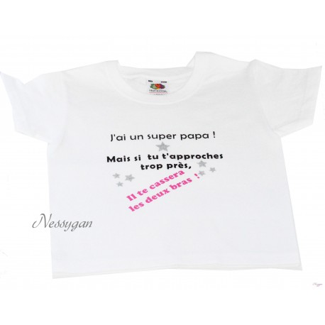 Tee-shirt personnalisé enfant " Super papa .."