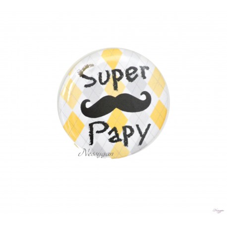 Magnet moustache " Super Papy"