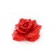 Broche fleur rose rouge