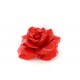 Broche fleur rose rouge