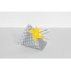 Boîte dragées berlingot grise étoile avec moulin à vent