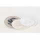 Faire-part rond gris et blanc 1ere communion