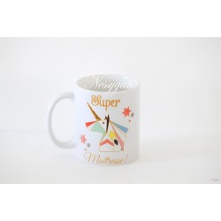 Mug licorne "Super maîtresse"