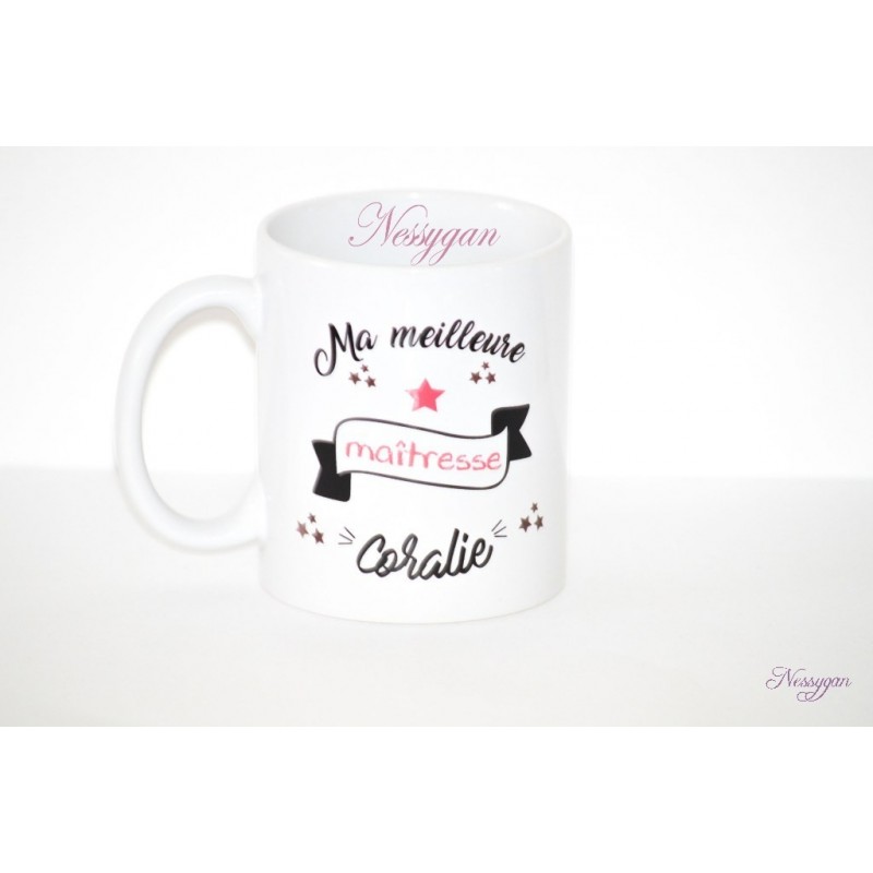 Mug tête de mort personnalisé avec prénom - Nessygan