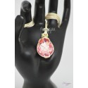 Collier cabochon en cristal Swarovski rose