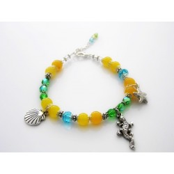 Bracelet perles aux couleurs du brésil 