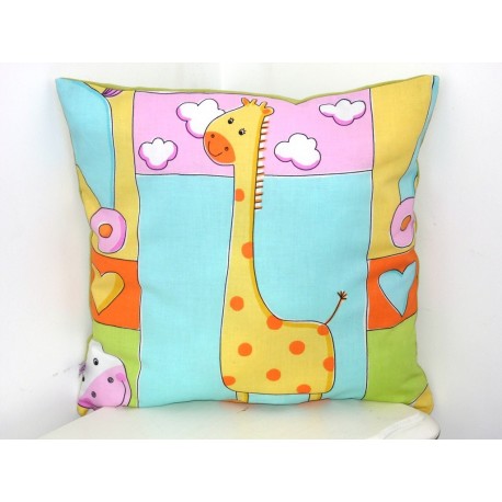 Coussin chambre d'enfant girafe