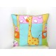 Coussin chambre d'enfant girafe