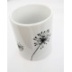 Mug noir et blanc en céramique "Dandelion"