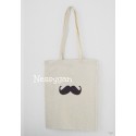 Sac de bibliothèque Moustache personnalisé par un prénom