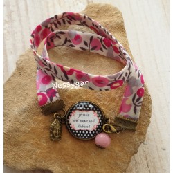 Bracelet Liberty wiltshire bougainvillier Je suis une soeur qui déchire