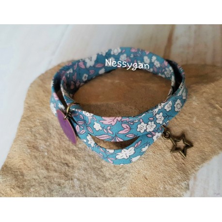 Bracelet liberty Daisy Daisy dark mint double tour