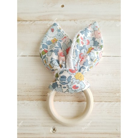 Anneau de dentition oreilles de lapin Liberty Betsy porcelaine