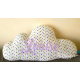 Coussin en forme de nuage " Gouttes de pluie" - coussin personnalisé