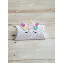 Boîte pour dragées coussin thème licorne