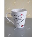 Mug personnalisé coccinelle "Merci"