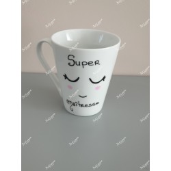 Mug personnalisé sourire " Super maîtresse"